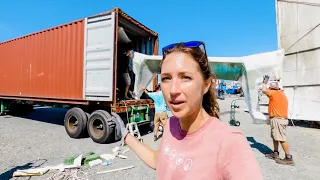 Catamaran Build – OUR SECOND CONTAINER HAS ARRIVED!! (MJ Sailing – Ep 198)