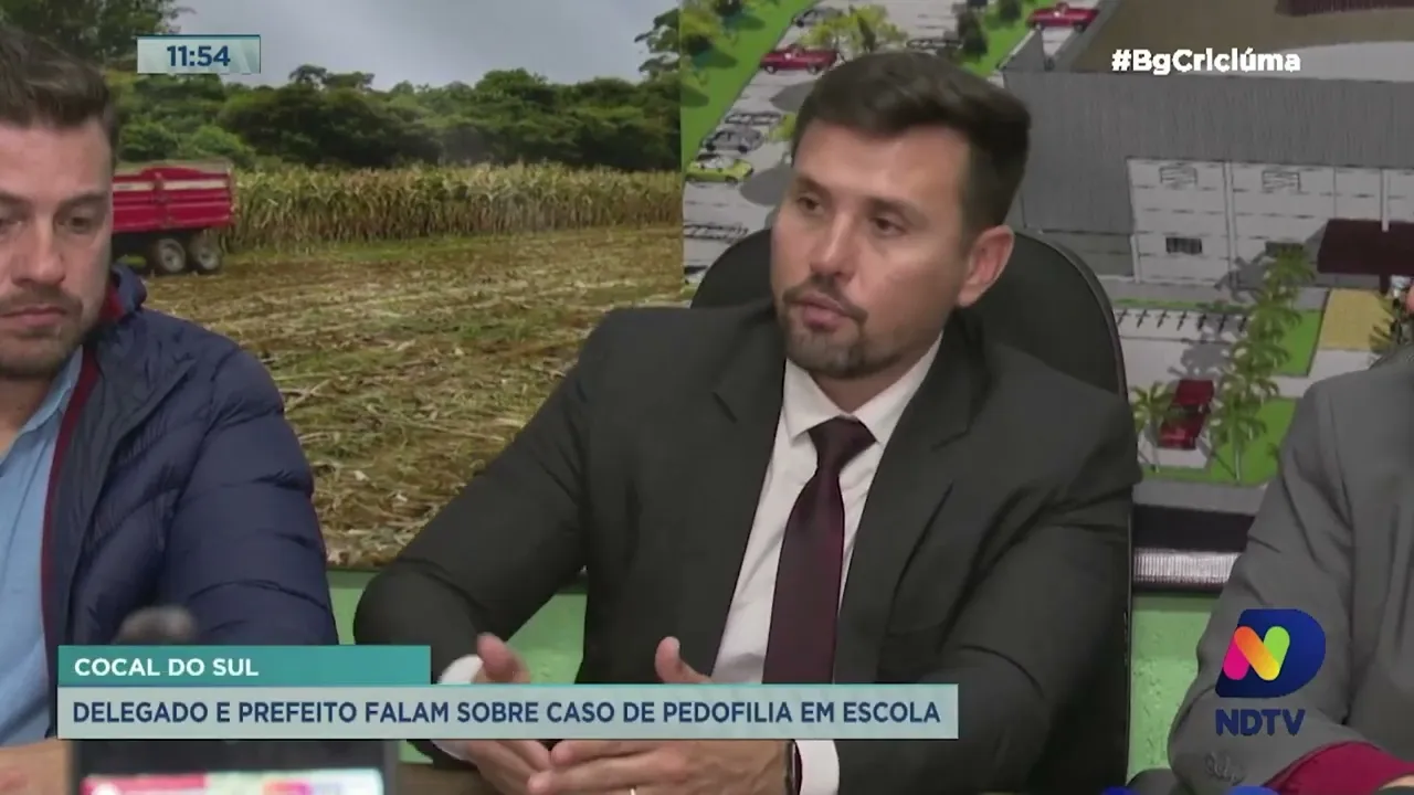 Delegado e prefeito falam sobre caso de pedofilia em escola de Cocal do Sul