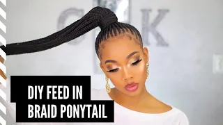 Feed in Braids Ponytail Made EASY - Ft Outre s Pretty Quick Wrap Pony