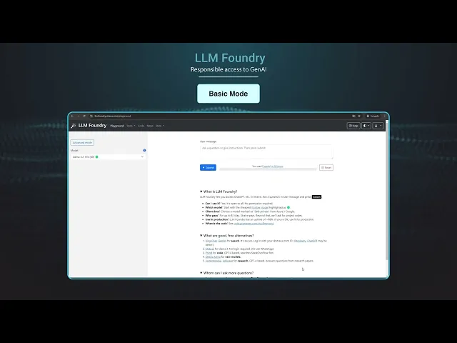 LLM Foundry Playground: Tutorial