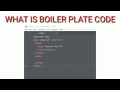 what is boilerplate code in programming language hindi