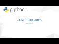Python Program To Find The Sum Of Squares Of Natural Numbers Python Programming For Begginers