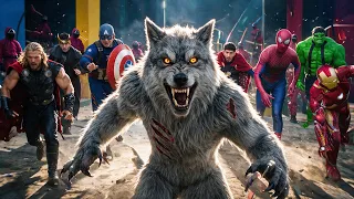 Superheroes VS Werewolf - Squid Game!