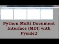 Python Multi Document Interface MDI Application with Pyside2