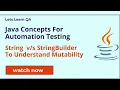 Java - String Vs StringBuilder to understand mutability