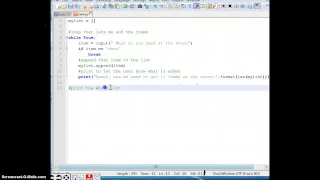 Learning Python Level 4 1 Shopping List