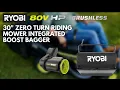 RYOBI 30 ZTR Mower Integrated Bagger with Boost