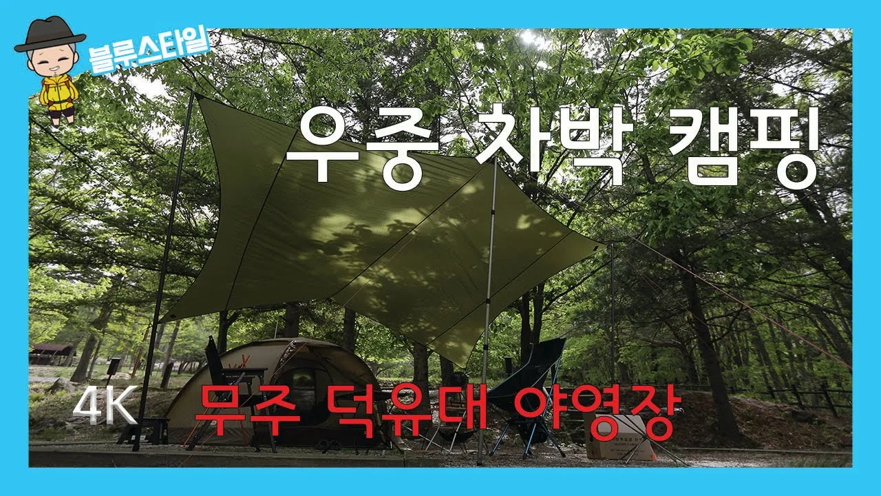 무주 덕유대 야영장, 우중 캠핑, 여행, 숲속 캠핑, 차박, 블루밍, 스타렉스 캠핑카 サムネイル
