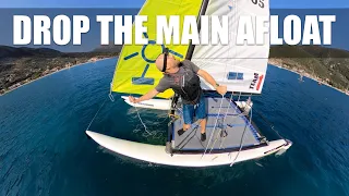 How to drop the Hobie 16 mainsail while sailing