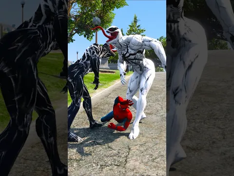 VENOM GANG KILLS IRONMAN AND SPIDERMAN UPGRADES #gta5 #shorts #shortsfeed