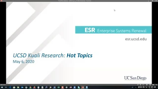 Kuali Research Hot Topics May 6 2020