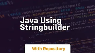 java using stringbuilder