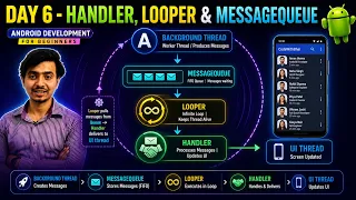Day 6 - Handler Looper MessageQueue Android Development Course CodeWithBhai