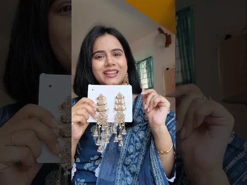 Husband ne Dia surprise gift #shorts #gift #earrings #jhumka #diwali #jhumkas #earringsdesign #vlog