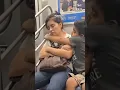 This little boy takes care of his mom while she s sleeping on the subway
