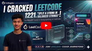 LeetCode 1221 Split a String in Balanced Strings C Solution Explained