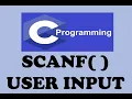 TAKING USER INPUT WITH SCANF FUNCTION IN C PROGRAMMING URDU HINDI