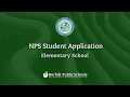 Specialty Programs Application Process NPS Student - Elementary School