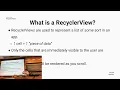 Intro to Android Development Lecture 4 - RecyclerViews