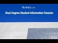 Financial Aid As A Dual Degree Student - Information Session