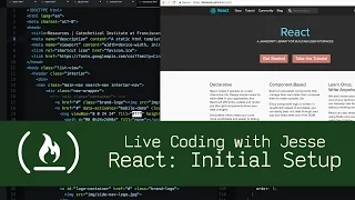 React Initial Setup - Live Coding with Jesse