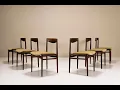 Six Rosewood and Mohair Dining Chairs by Interlubke Germany 1960s