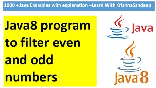 Java8 coding Interview Question Filter Even and Odd Numbers in Java