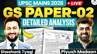 UPSC Mains 2026 GS Paper 2 Detailed Analysis | StudyIQ IAS