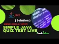 w3schools Simple Java Quiz Test with Solution