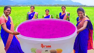 BIG DRAGON FRUIT ICECREAM | Bamboo Inside Dragon Fruit Icecream | Homemade ice cream making