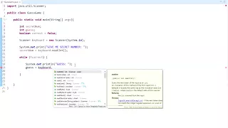 Java Number Guessing Game