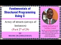 Arrays of Structs Data Structure in C Computer Structured Programming Language