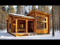 30 Days Alone In The Forest: Building A Fully Equipped Wooden Cabin For Winter