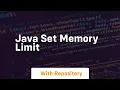 java set memory limit