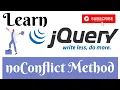 jQuery Lecture - 51 noConflict Method Tutorial in Hindi Urdu