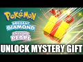 HOW TO UNLOCK Mystery Gift in Pokemon Brilliant Diamond and Shining Pearl