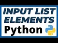 How to input a list in Python from user using for loop and while loop tutorial