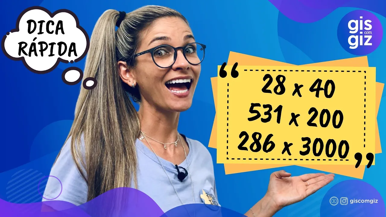 MULTIPLICAÇÃO RÁPIDA | Multiplicação quando um fator termina em ZERO | Prof. Gis/
