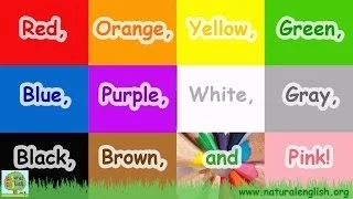 The Colors Song Learn The Colors Colours LEARN ENGLISH With Natural English LEARN VOCABULARY 