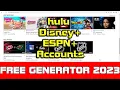 hulu Free Account Bundle Disney ESPN Giveaway Account Generator 2023