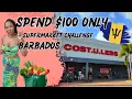 100 USD Supermarket Challenge Shopping at Cost U Less BARBADOS