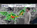 13 ON YOUR SIDE Forecast Less humid Monday