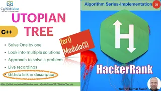 25 Utopian Tree Hackerrank C Algorithm Solution
