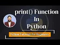 Python print Function Output Statement Hindi Python Tutorials for Beginners