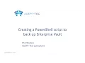 Creating a PowerShell script to back up Enterprise Vault