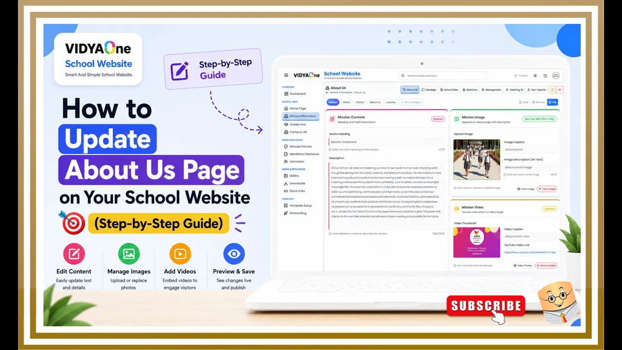 Create a Professional About Us Page for Your School Website