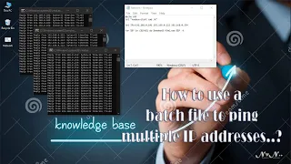How to Use a Batch File to Ping Multiple IP Adresses Ping command script