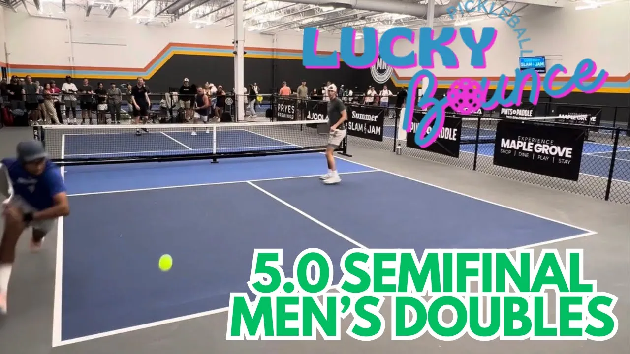 5.0 men’s doubles semifinal slam & jam pickleball tournament  pints & Paddle