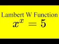 Lambert W Function - Introduction