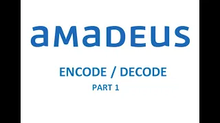 LESSON ONE ENCODING DECODING - PART 1